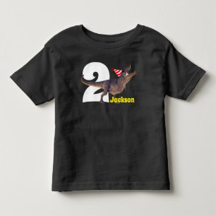 Personalisiertes T-Rex Geburtstags-Party Kleinkind T-shirt