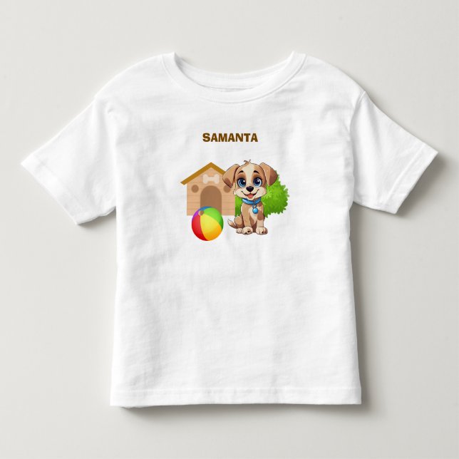 Personalisiertes T-Shirt für Welpen-Kleinkinder (Vorderseite)