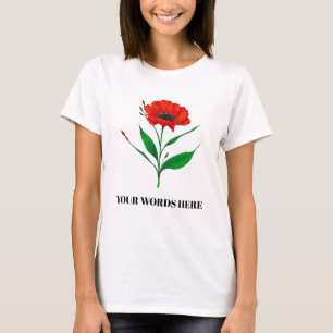 Personalisiertes T-Shirt mit blühender Blume