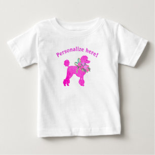 Personalisiertes T-Shirt Pink Poodle Geburtstagsmä