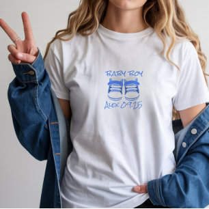 Personalisiertes T-Shirt zur Ankündigung von Baby-