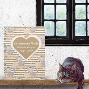 Personalisiertes Tabby Cat Keepake Rezept Buch