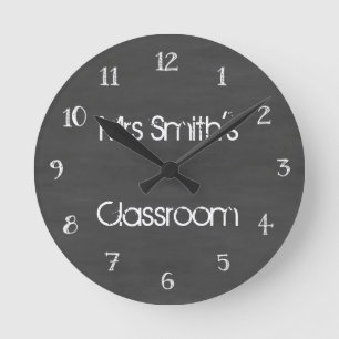 Personalisiertes Tafel-Klassenzimmer Runde Wanduhr