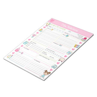 Personalisiertes tägliches Lehrer-Planernotizbuch Notizblock