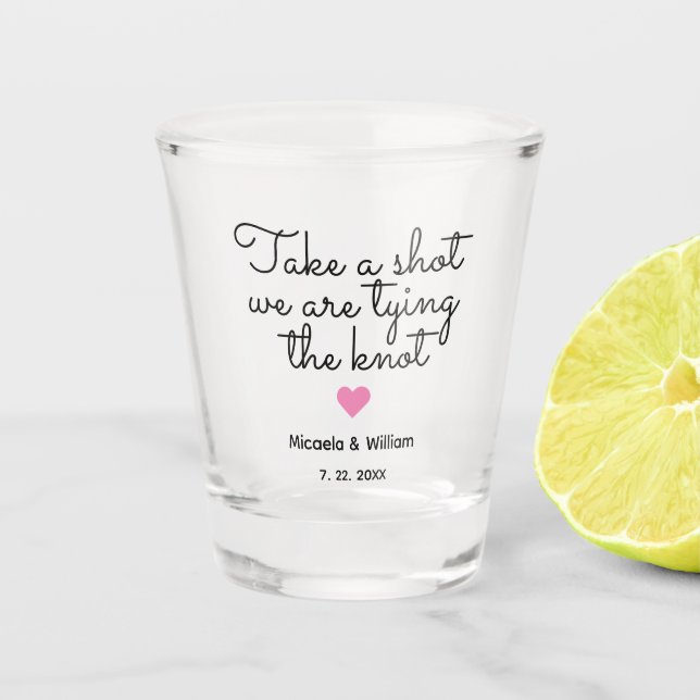 Personalisiertes Take a Shot Schnapsglas (Vorderseite)