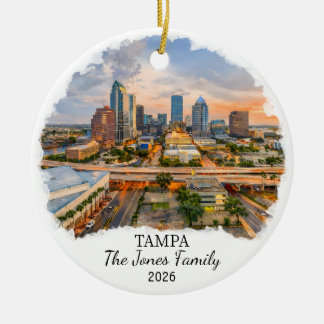 Personalisiertes Tampa-Ornament, Benutzerdefiniert Keramik Ornament