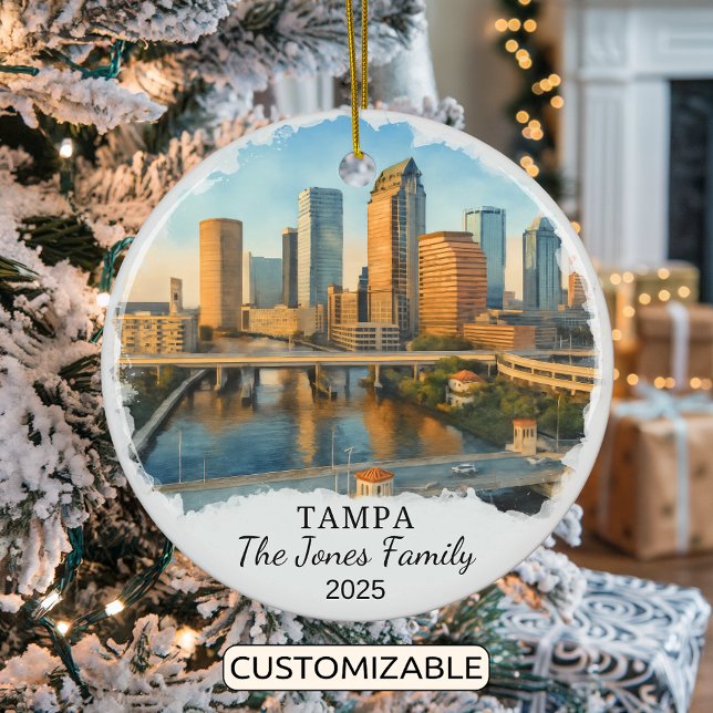 Personalisiertes Tampa-Ornament, Florida Keramik Ornament (Von Creator hochgeladen)