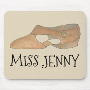 Personalisiertes Tan Lyrical Shoe Dance Teacher-Ge Mousepad