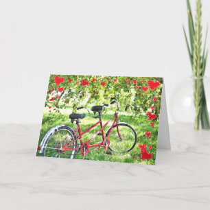 Personalisiertes Tandem-Fahrrad Herzlichen Glückwu Feiertagskarte