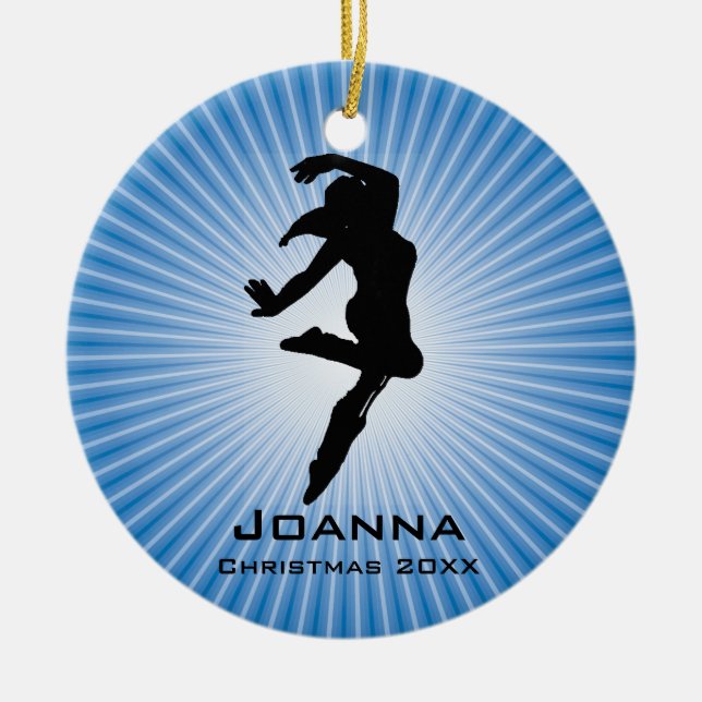 Personalisiertes Tanzschmuck Keramikornament (Vorne)