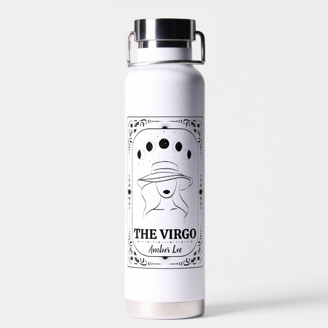 Personalisiertes Tarot Sternzeichen Astrologie Geb Trinkflasche (Rückseite)