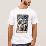 Personalisiertes Tarot Theme Wedding Newlyweds T-Shirt<br><div class="desc">Personalisiertes Skelett Braut und Bräutigam Tarot themed T Shirt personalisiert mit Ihren Namen. Bringt Spaß zum Ausdruck "bis zum Tod machen wir Teil".</div>