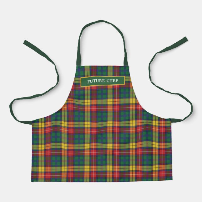 Personalisiertes Tartan Clan Buchanan Kariertes Mu Schürze (Vorderseite)