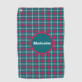 Personalisiertes Tartan Golfhandtuch
