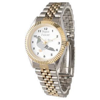Personalisiertes Taubendesign Armbanduhr