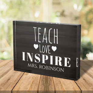 Personalisiertes Teacher Zitat Fotoblock