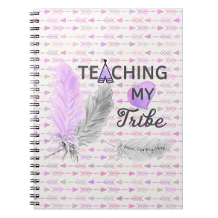 Personalisiertes 'Teaching my Tribe Pink Arrow Pat Notizblock