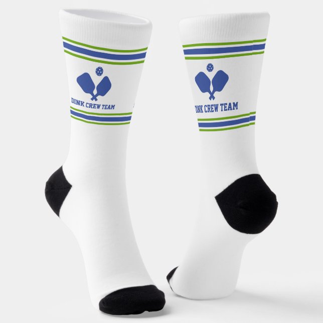 Personalisiertes Team von Blue Green Pickleball Pa Socken (Gewinkelt)