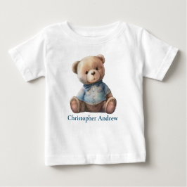 Personalisiertes Teddy Bear Baby Boy Niedliches Ge Baby T-shirt