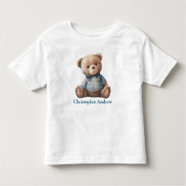 Personalisiertes Teddy Bear Baby Boy Niedliches Ge Kleinkind T-shirt