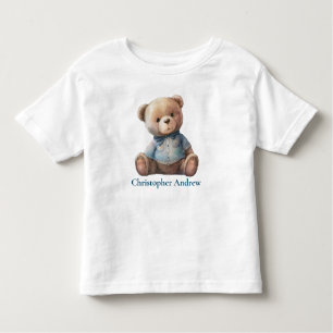 Personalisiertes Teddy Bear Baby Boy Niedliches Ge Kleinkind T-shirt