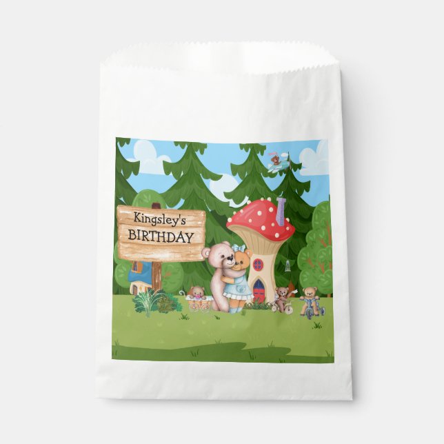 Personalisiertes Teddy Bear Picnic Village Geschenktütchen (Vorderseite)