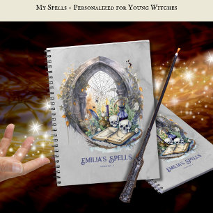 Personalisiertes Teenager Hexenzeitschrift Grimoir Notizblock