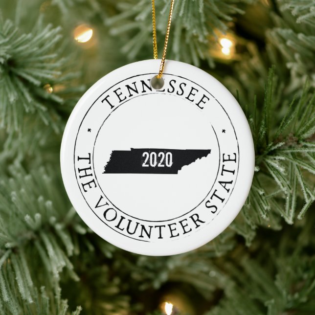Personalisiertes Tennessee-Ornament Keramik Ornament (Baum)