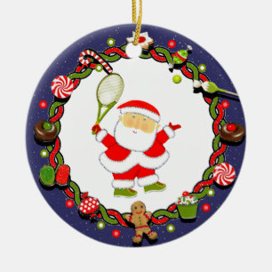 Personalisiertes Tennis-Andenken-Geschenk Keramik Ornament