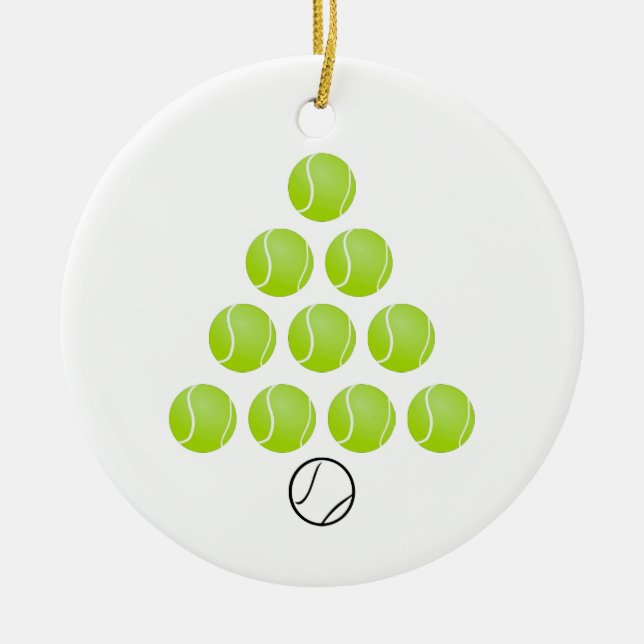 Personalisiertes Tennis Ball Keramik Ornament (Vorne)
