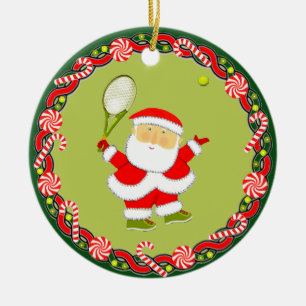 Personalisiertes Tennis Holiday Geschenk Keramik Ornament