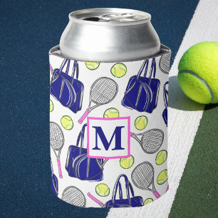 Personalisiertes Tennis-Monogramm / Vornehmes Tenn Dosenkühler