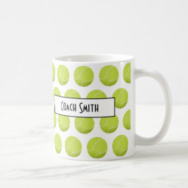 Personalisiertes Tennis Pattern Coach Geschenk Kaffeetasse