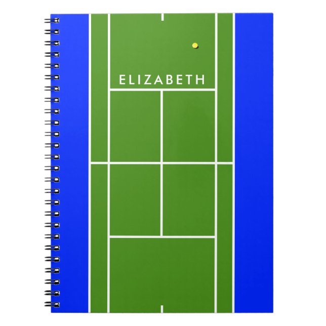 Personalisiertes TennisNotebook Notizblock (Vorderseite)