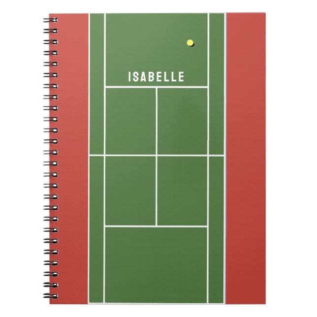 Personalisiertes TennisNotebook Notizblock (Vorderseite)