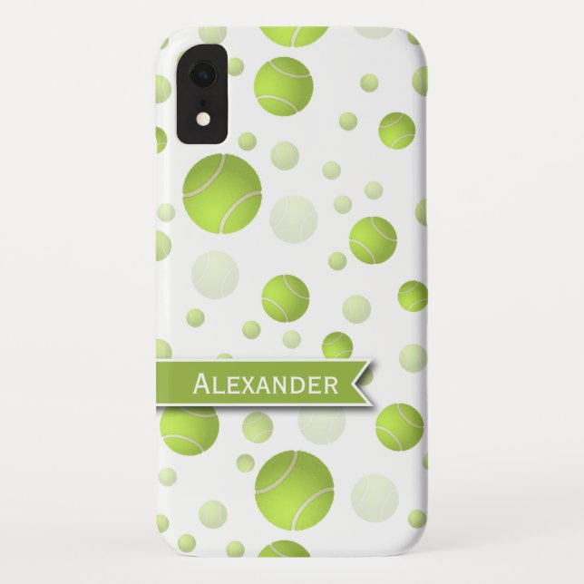 Personalisiertes Tenns Ball-Muster Case-Mate iPhone Hülle (Rückseite)