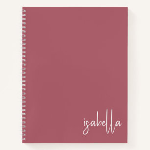 Personalisiertes Terracotta Spiral Notebook Notizbuch