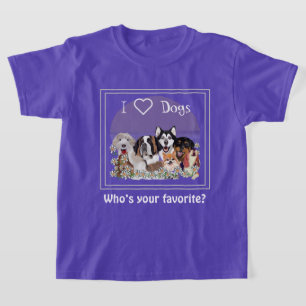 Personalisiertes Text Hund Pack Club T-Shirt