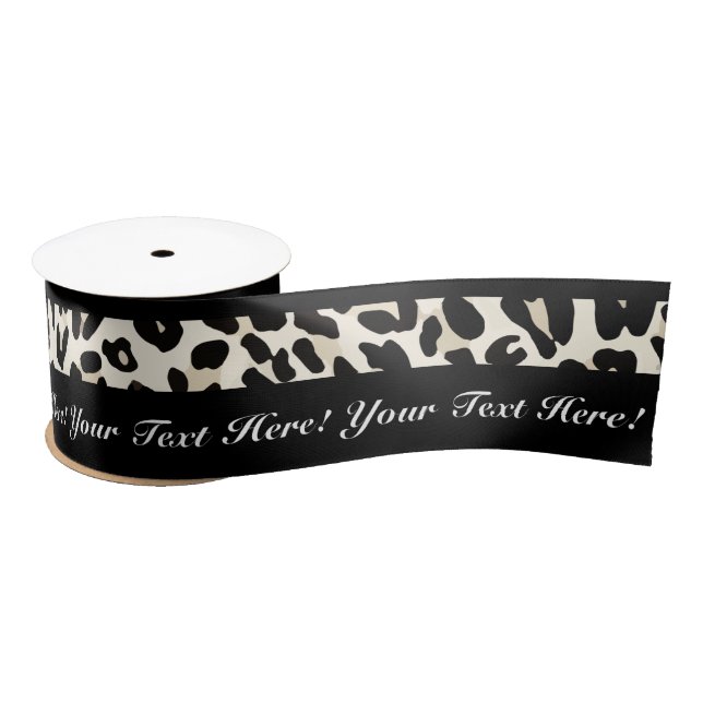 Personalisiertes Text-Leopard-Druck-Band Satinband (Spule)