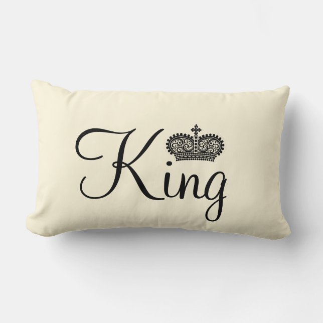 Personalisiertes Textdesign von King und Crown Lendenkissen (Vorderseite)