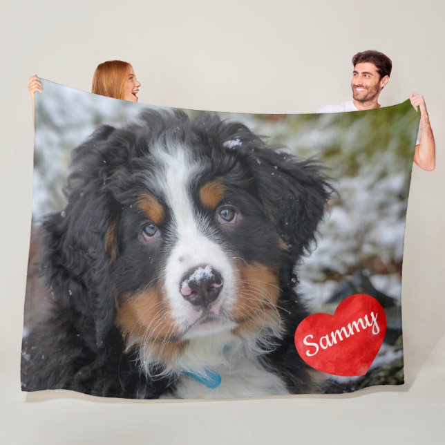 Personalisiertes Tier-Foto Keepake-Hund-Memorial Fleecedecke (Beispiel)