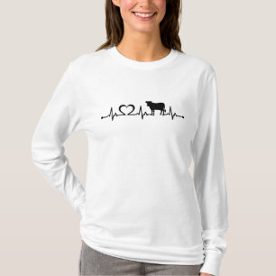 Personalisiertes Tier-Herzschlag-Shirt Muttertag T-Shirt