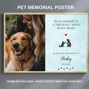 Personalisiertes Tierfoto-Memorial - Zitat zum Ver Poster