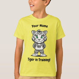Personalisiertes Tiger - "Tiger in Training" T-Shirt