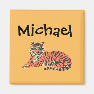 Personalisiertes Tigermagnet mit Individuelle Name Magnet