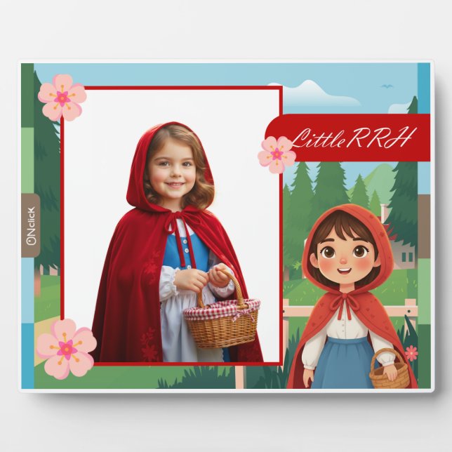 Personalisiertes Tischfoto Rotkäppchen Fotoplatte (Vorderseite)