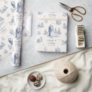 Personalisiertes Toile-Hochzeitsstil-Geschenk mit  Geschenkpapier