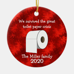 Personalisiertes Toilettenpapier Krisenverzierung Keramik Ornament