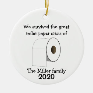 Personalisiertes Toilettenpapier Krisenverzierung Keramik Ornament