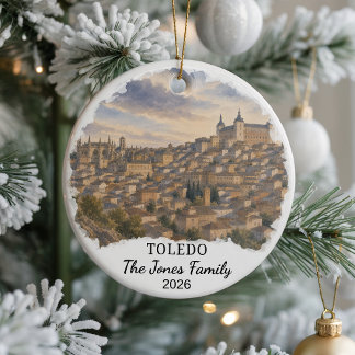 Personalisiertes Toledo-Keramik-Ornament, benutzer Keramik Ornament